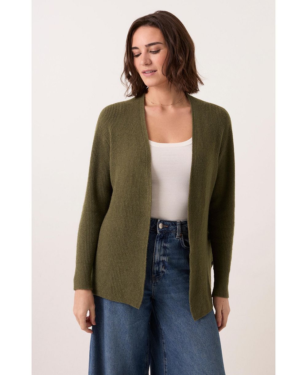 Celtic & Co. Women's Longline Ribbed Cardigan