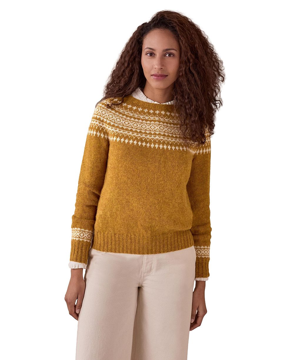 Celtic & Co. Женский джемпер Highlands Fair Isle Slim-fit с круглым вырезом