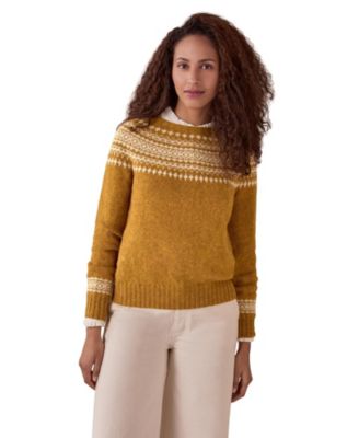 Celtic & Co. Women's Highlands Fair Isle Slim-fit Crew Neck Sweater