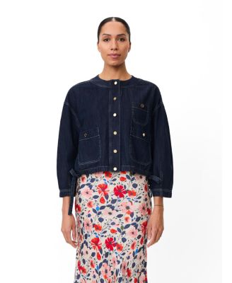 Masai Copenhagen Women's Cropped-Denim Button-Front Jacket