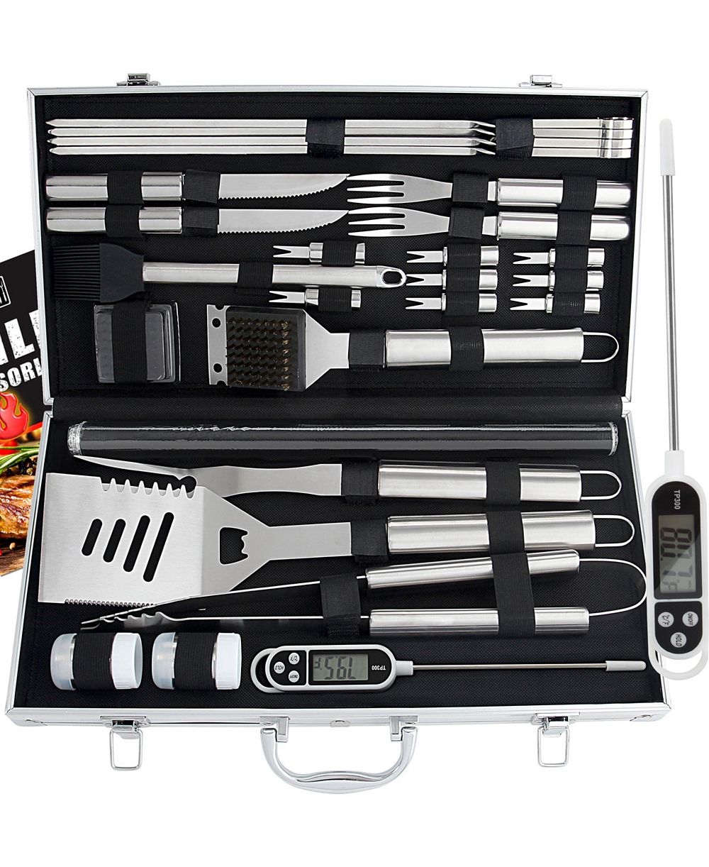 XDOVET BBQ Grill Accessories Set Stainless Steel Case