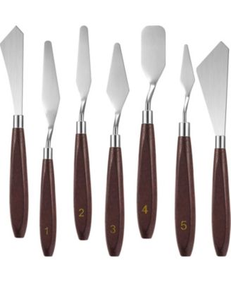 XDOVET Stainless Steel Spatula Palette Scraper Wood Handle Art Mixing