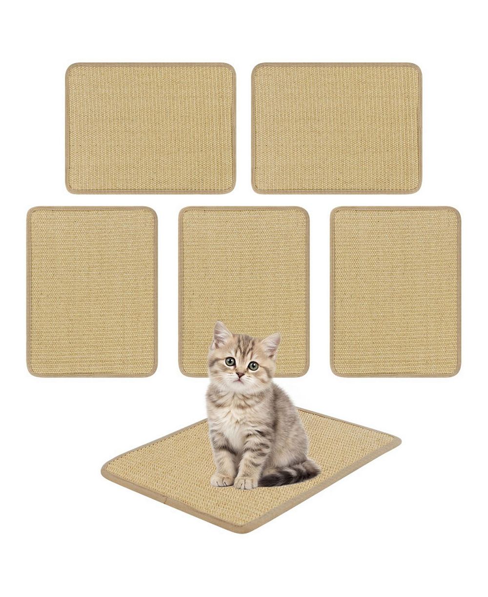 HONGGE набор горизонтальных ковриков для кошек из сизаля 6 шт., 24 x 16 дюймов
