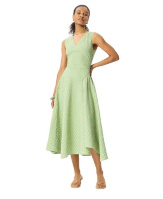 Whistles Women's Checked V-Neck Asymmetric Dress
