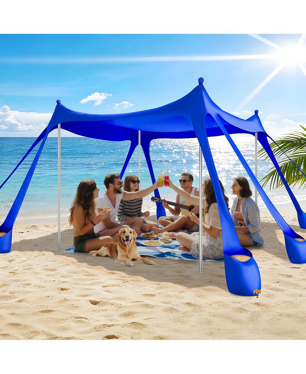 Палатка для пляжа AOFAR Sun Shelter Pop Up Sandbags Camping Fishing Picnic