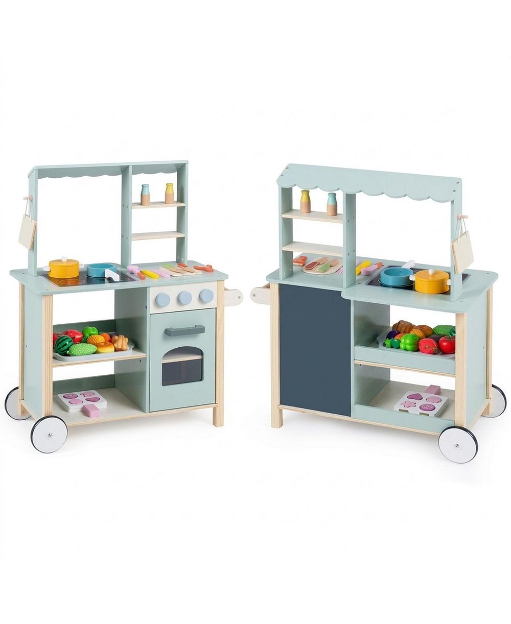 HONGGE Деревянная игровая кухня на колесах, возраст 3+