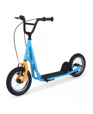 HONGGE Kids Kick Scooter 12-Inch Air Wheels Dual V-Brakes, 165 lbs Capacity, Ages 8+