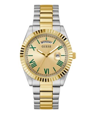 GUESS Men's Quartz Two-Tone Stainless Steel Watch 42mm