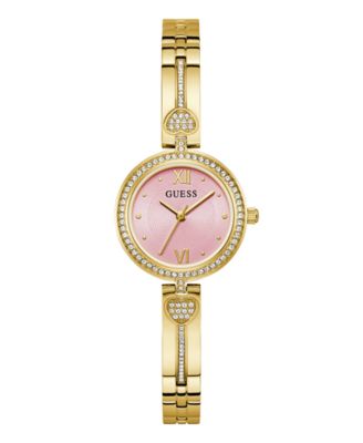GUESS Women's Quartz Gold-Tone Stainless Steel Watch 27mm