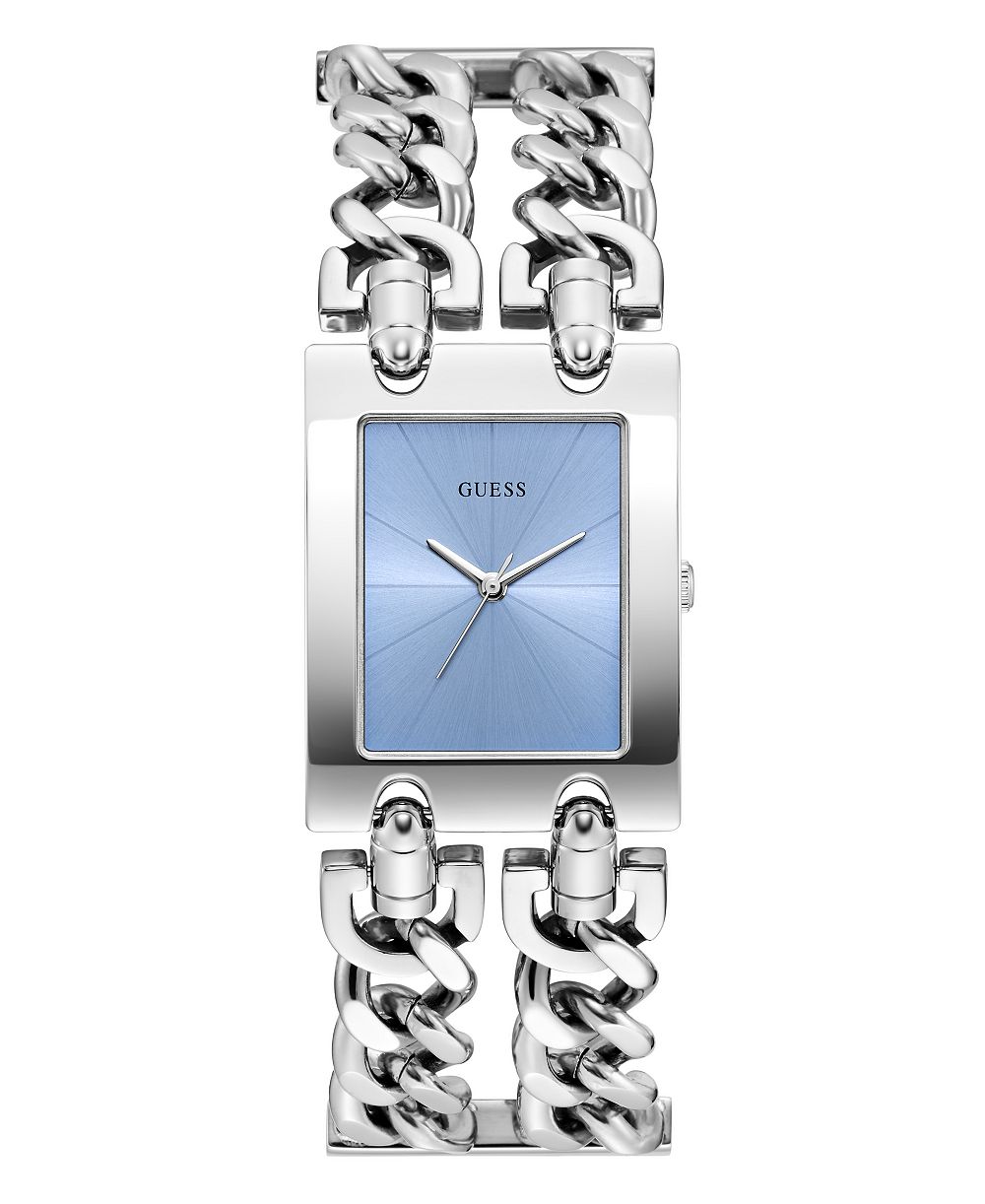 Женские кварцевые часы GUESS из нержавеющей стали с серебристым покрытием, 28 мм