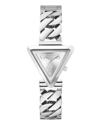 GUESS Women's Quartz Silver-Tone Stainless Steel Watch 30mm x 34mm