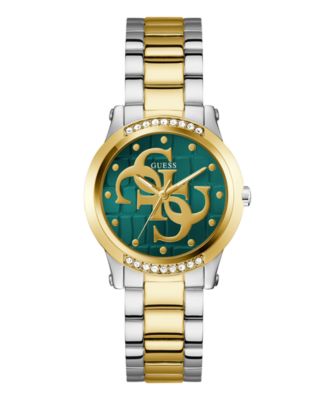 GUESS Женские часы Quartz с двухцветным нержавеющим браслетом, 36 мм