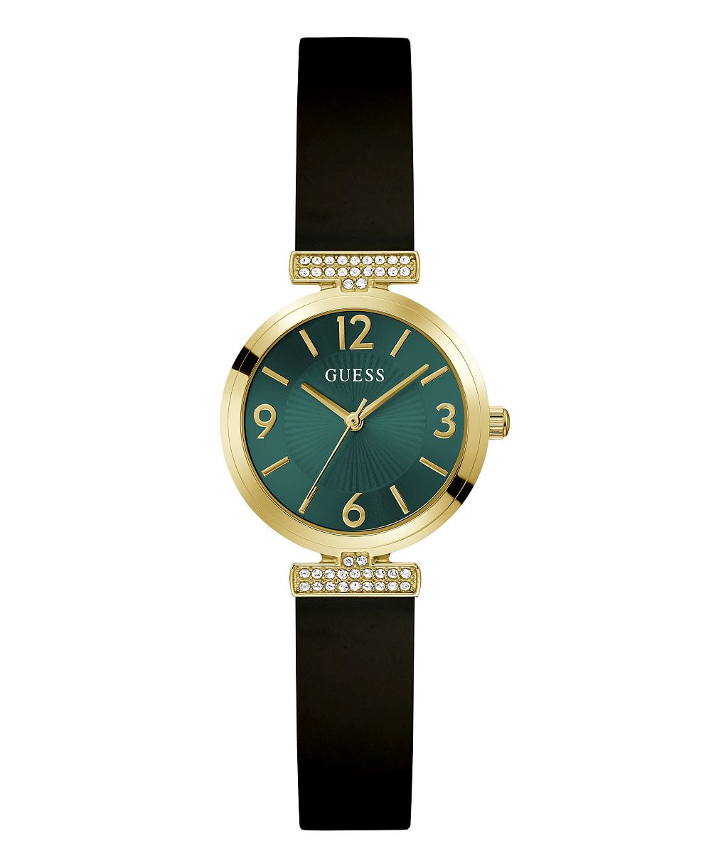 Женские кварцевые часы GUESS Black Silicone 28mm
