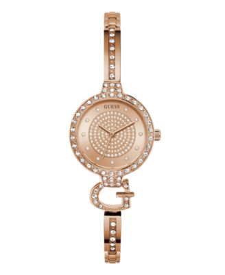 GUESS Women's Quartz Rose Gold-Tone Stainless Steel Watch 28mm