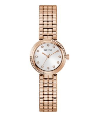 Женские кварцевые часы GUESS в цвете Rose Gold, нержавеющая сталь, 28mm