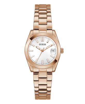 GUESS Women's Quartz Rose Gold-Tone Stainless Steel Watch 32mm