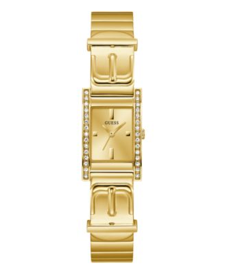 GUESS Women's Gold-Tone Stainless Steel Watch 43mm x 42mm