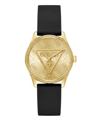 GUESS Women's Quartz Black Silicone Watch 36mm