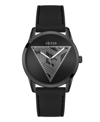 GUESS Men's Black Silicone Watch 42mm