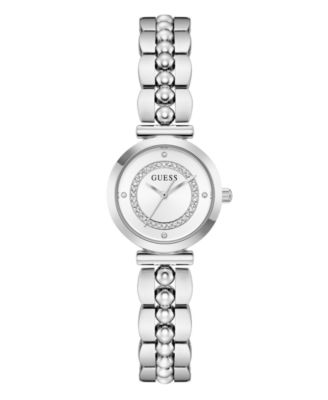 GUESS Women's Quartz Silver-Tone Stainless Steel Watch 26mm