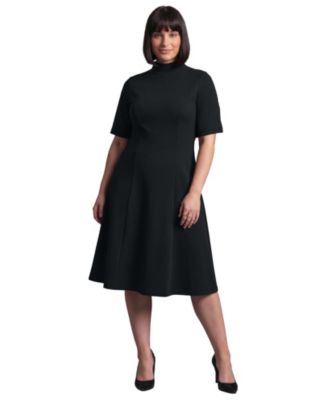 AVENUE Women's Ponte Fit and Flare Dress