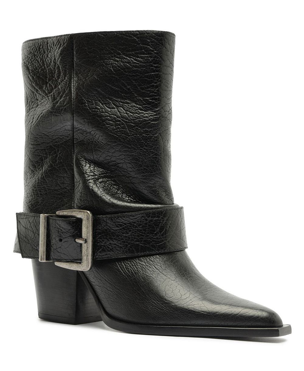 Schutz женские ботильоны на блочном каблуке с пряжкой Parker