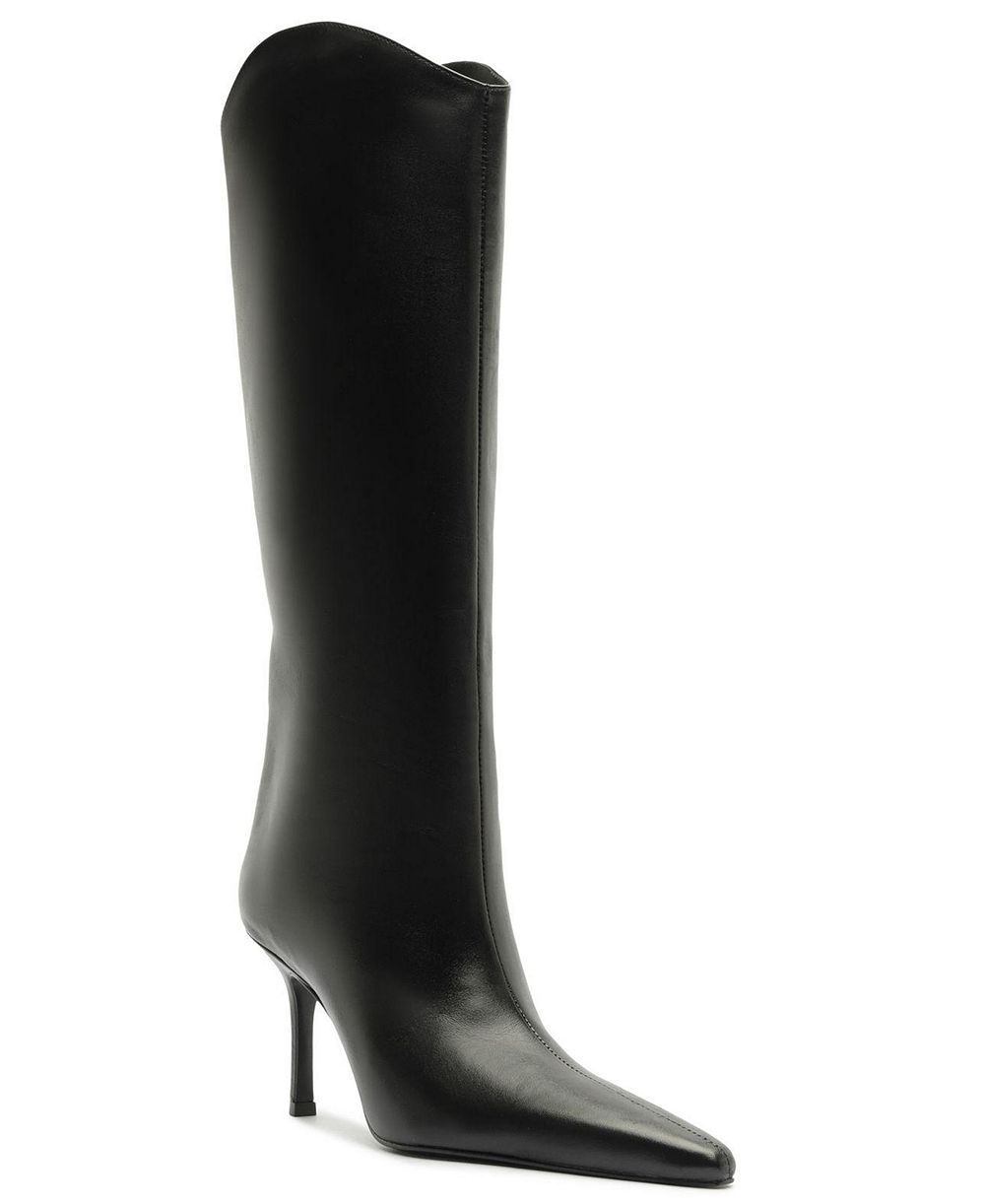 Schutz Women's Mary Ellen Heeled Pointed Toe Tall Dress Boots