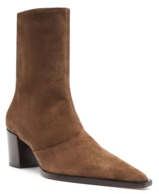 Schutz Women's Raffaela Mid Block Heel Dress Booties