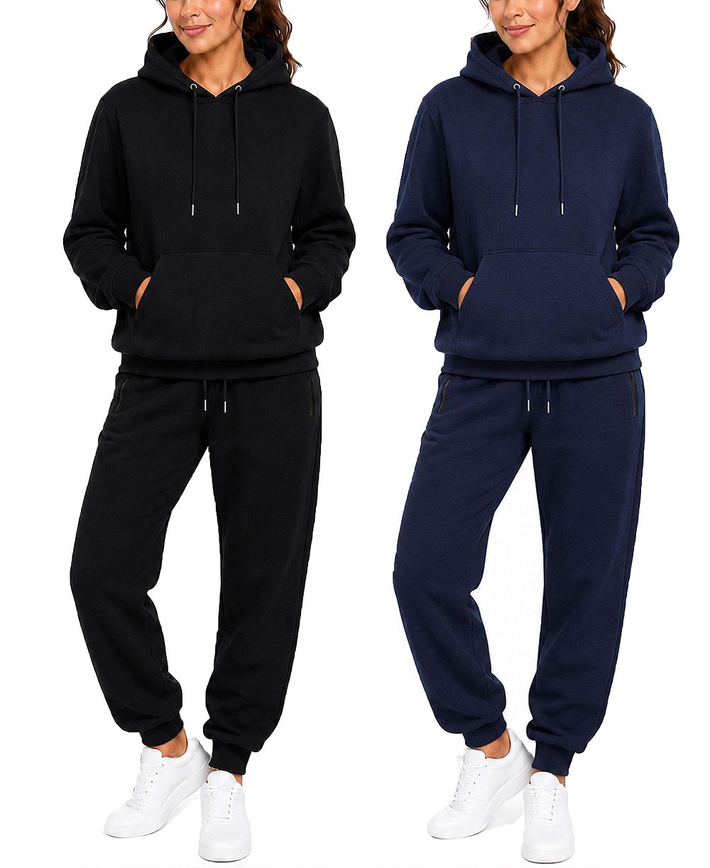 Blu Rock Women's Studio JK Loose-Fit Soft-Fleece Cotton-Blend Hoodie and Sweatpants Set, 2 Full Sets