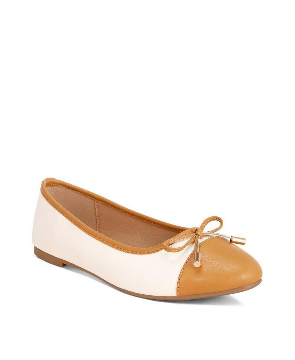 London Rag Womens Natania Two Tone Ballet Flats