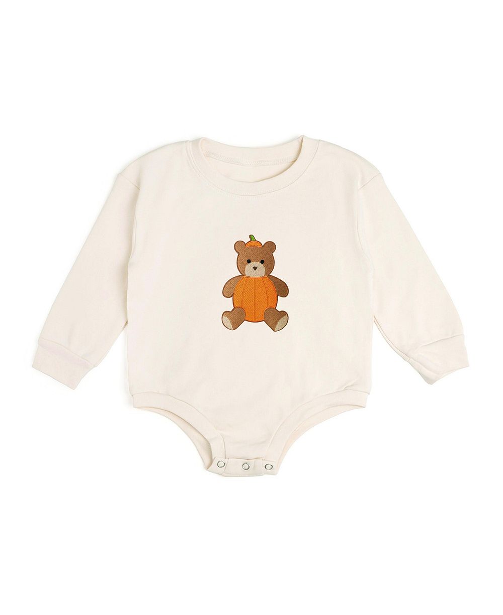 Ромпер Sweet Wink для малышей с принтом Pumpkin Teddy Bear, длинный рукав