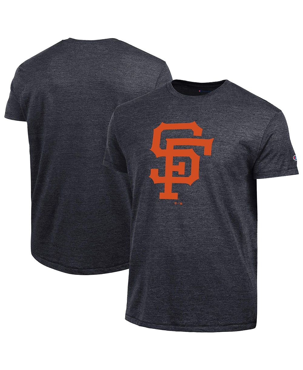 Мужская футболка Champion Black San Francisco Giants Cooperstown Logo Tri-Blend