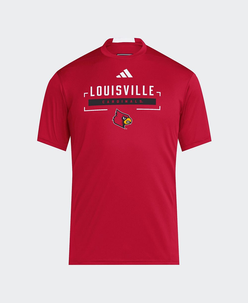 Adidas Men's Red Louisville Cardinals D4T T-Shirt