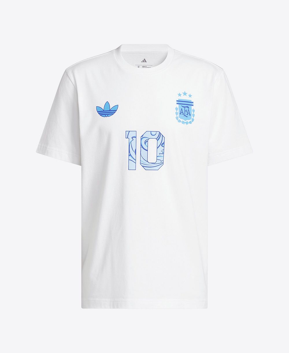 Adidas Мужская футболка Lionel Messi Argentina National Team 2026 Away, белая
