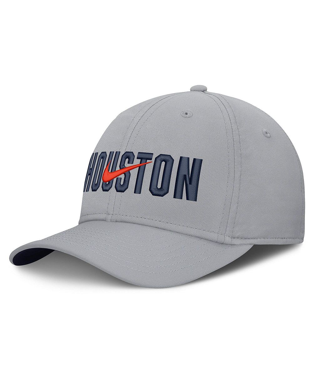Мужская кепка Nike Gray Houston Astros Primetime Rise Dri-FIT Flex Hat