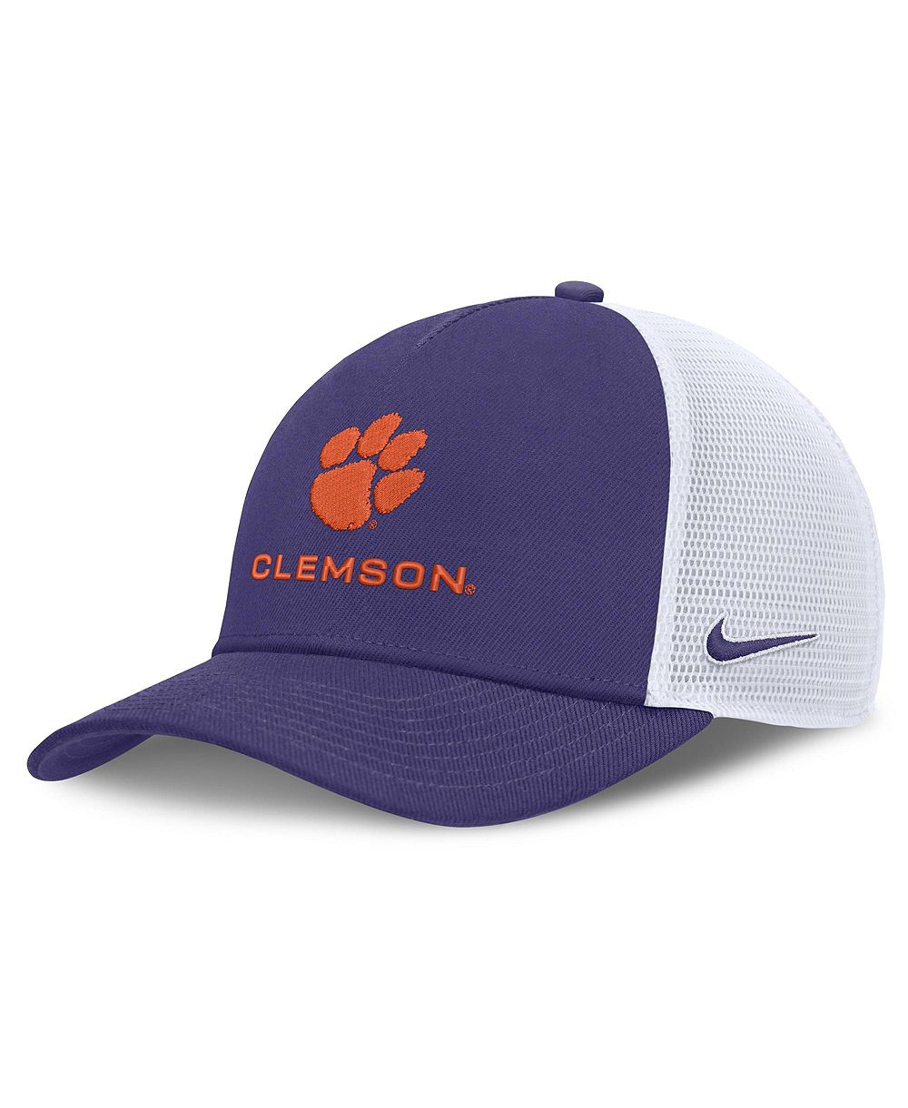 Мужская и женская кепка Nike Purple Clemson Tigers 2026 On-Field Gameday Trucker