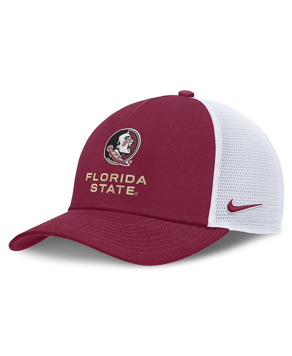 Мужская и женская кепка Nike Florida State Seminoles 2026 On-Field Gameday Trucker гранатовая