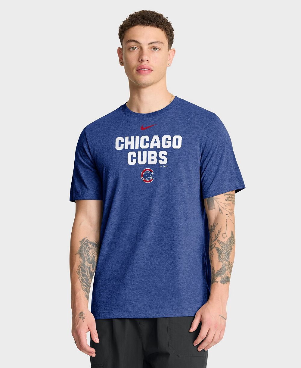 Мужская футболка Nike Chicago Cubs Stacked Tri-Blend