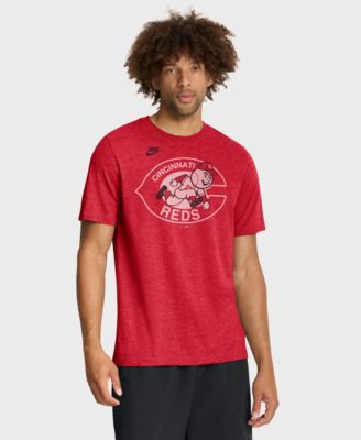 Nike Мужская футболка Tri-Blend с логотипом Cincinnati Reds Heather Red
