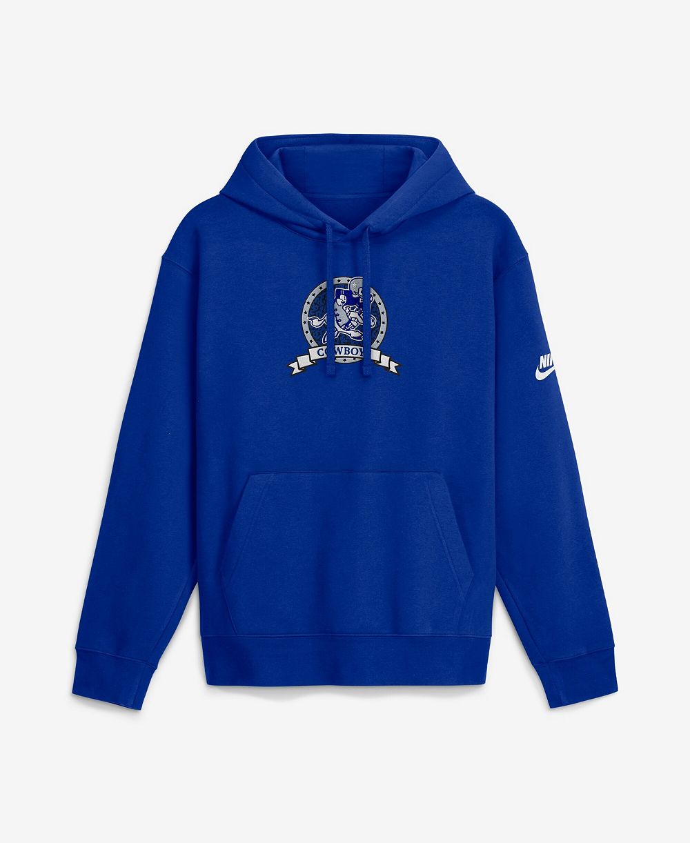 Мужская куртка-худи Nike Royal Dallas Cowboys Short Pass Rewind Club Fleece