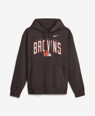 Nike Men's Brown Cleveland Browns Expect Victory Club Fleece Pullover Hoodie