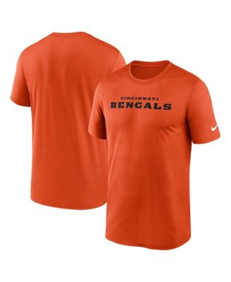 Nike Men's Orange Cincinnati Bengals Primetime Legend Wordmark Dri-FIT T-Shirt