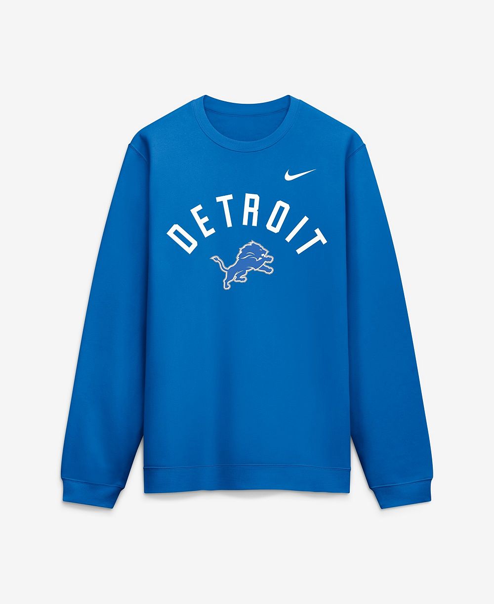 Nike Мужская синяя толстовка Detroit Lions Defensive Leader Club Fleece