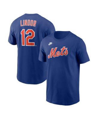 Мужская футболка Nike Francisco Lindor Royal New York Mets Cooperstown Collection Name Number
