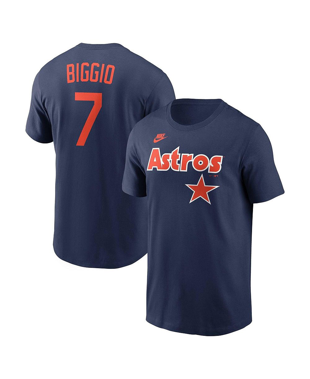 Nike Men's Craig Biggio Navy Houston Astros Cooperstown Collection Name & Number T-Shirt