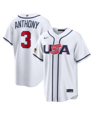 Nike Men's Roman Anthony White USA Baseball 2026 World Baseball Classic Home Stadium Jersey