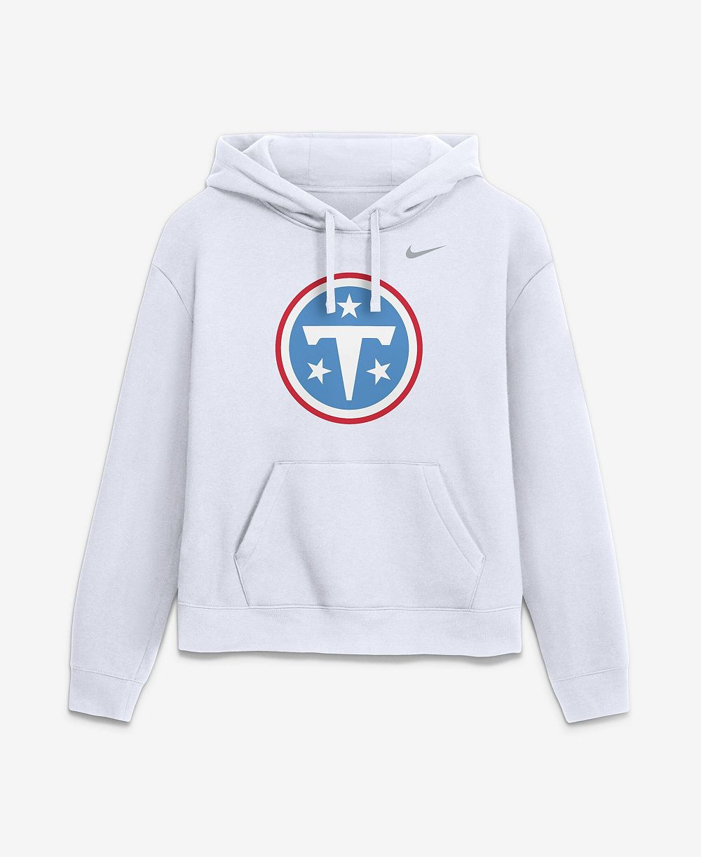 Nike Женские White Tennessee Titans Primetime Club Hoodie