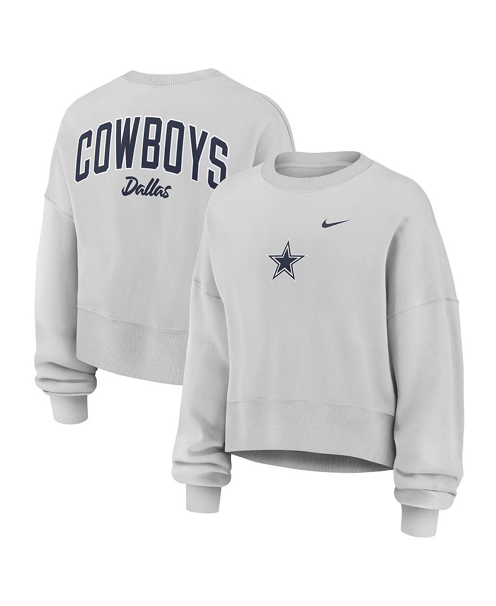 Nike Женская безразмерная флисовая толстовка Primetime Phoenix Dallas Cowboys, серая