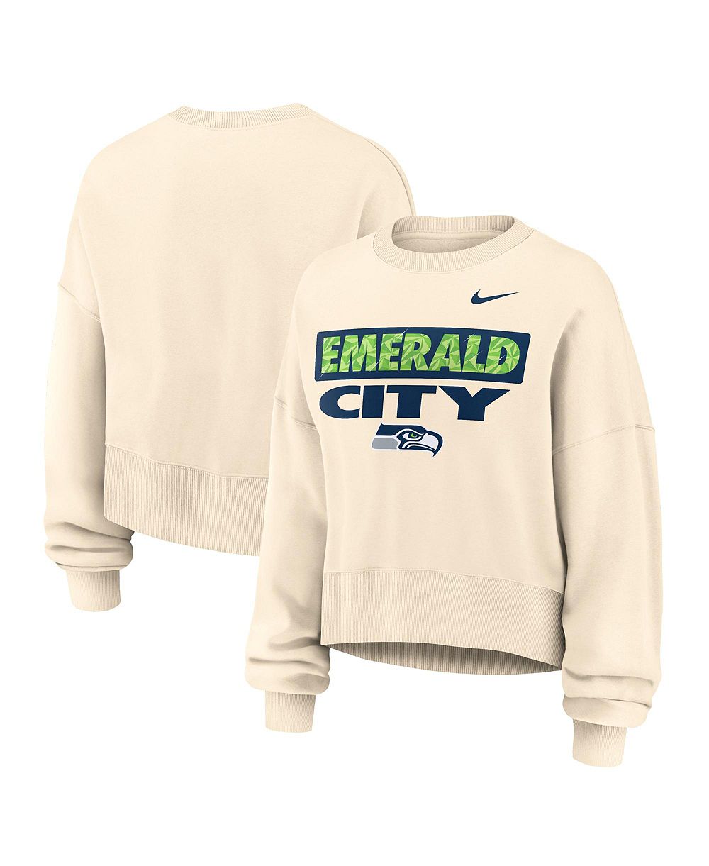 Женская толстовка Nike Natural Seattle Seahawks Deep Threat Phoenix Sweatshirt