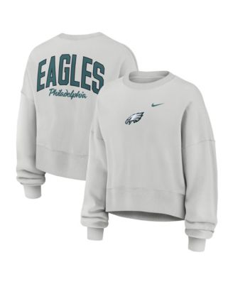 Nike Women's Gray Philadelphia Eagles Oversized Primetime Phoenix Fleece Sweatshirt